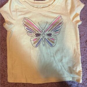 Cat & Jack Yellow Butterfly T-Shirt